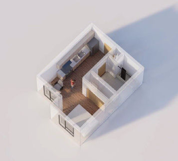 Verano 8 Apartment Layout for Studio Floor Plan